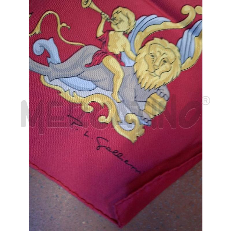 FOULARD ROSSO/GIALLO/BEIGE P.L GALLIENI 80X80 | Mercatino dell'Usato Frossasco 2
