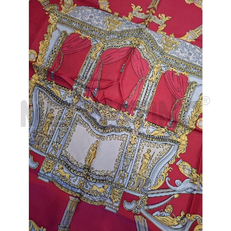 FOULARD ROSSO/GIALLO/BEIGE P.L GALLIENI 80X80 | Mercatino dell'Usato Frossasco 3