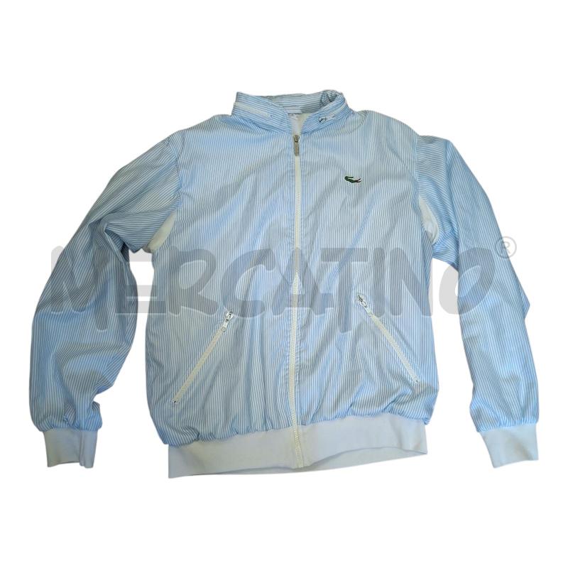 GIACCA DONNA LACOSTE ZIP AZZ BCO RIGHE TG.3 | Mercatino dell'Usato Frossasco 1