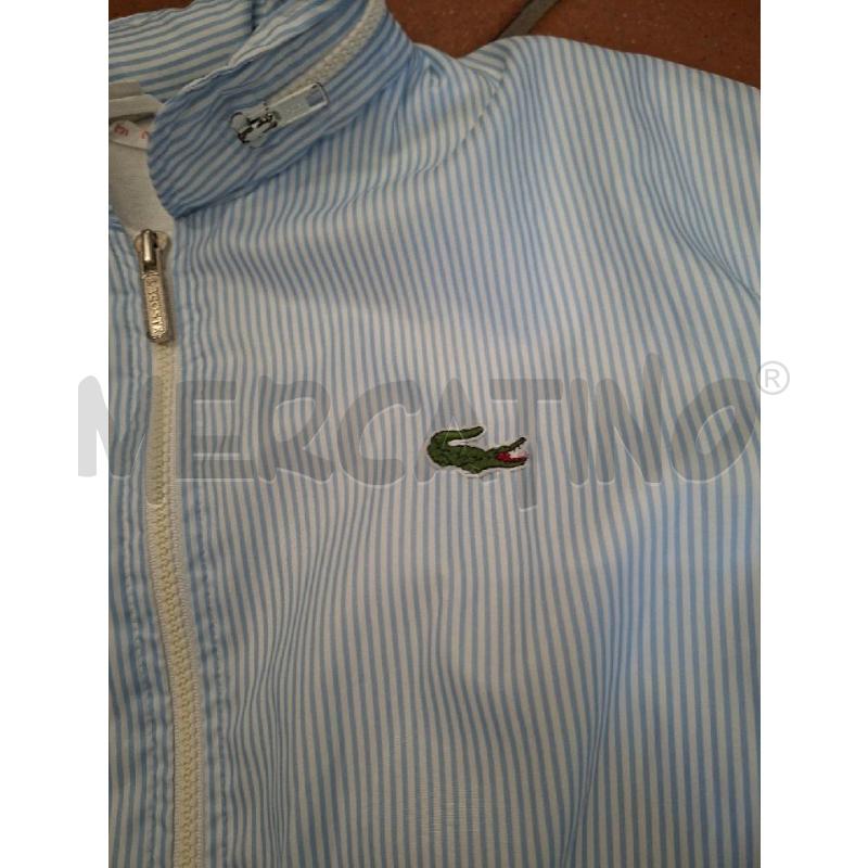 GIACCA DONNA LACOSTE ZIP AZZ BCO RIGHE TG.3 | Mercatino dell'Usato Frossasco 2