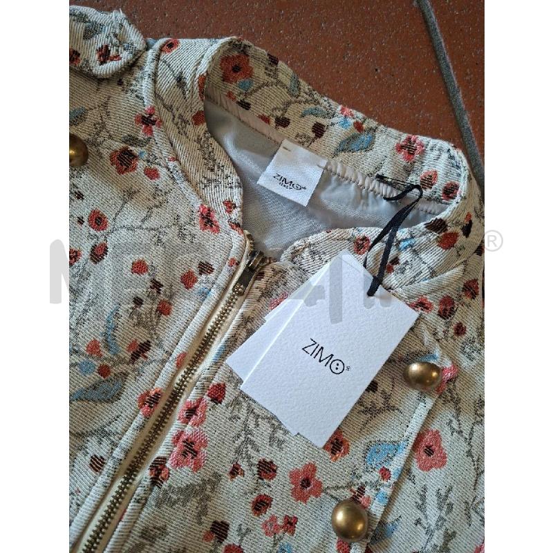 GIACCA DONNA ZIP BEIGE FIORI COL ZIMO | Mercatino dell'Usato Frossasco 2