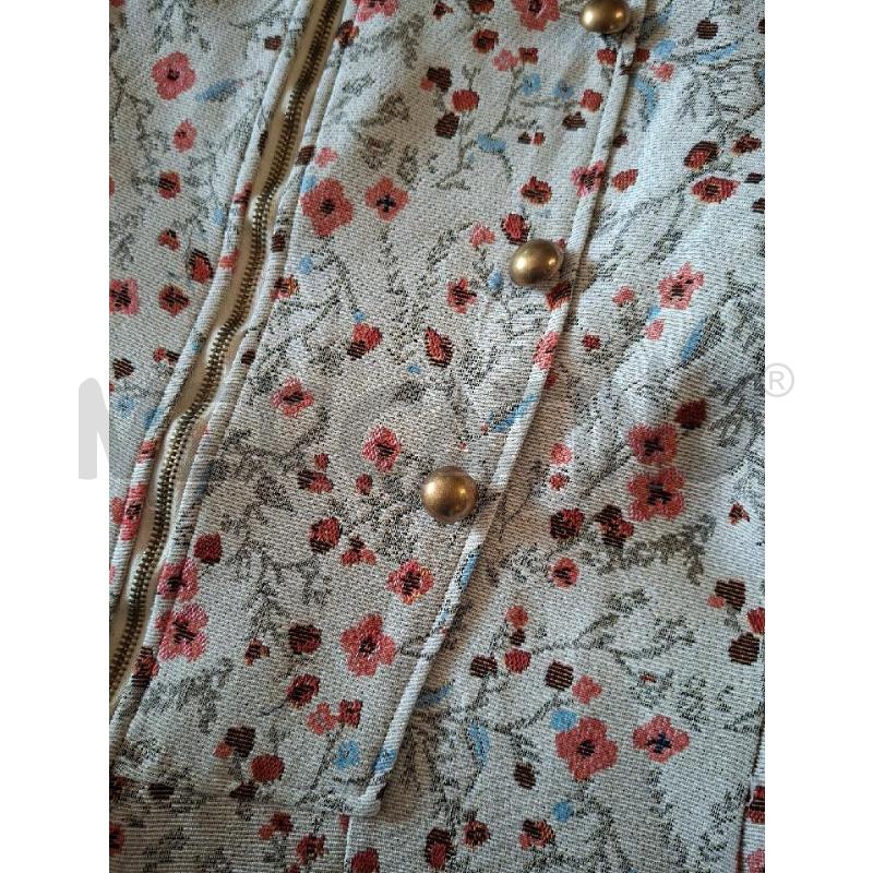 GIACCA DONNA ZIP BEIGE FIORI COL ZIMO | Mercatino dell'Usato Frossasco 3