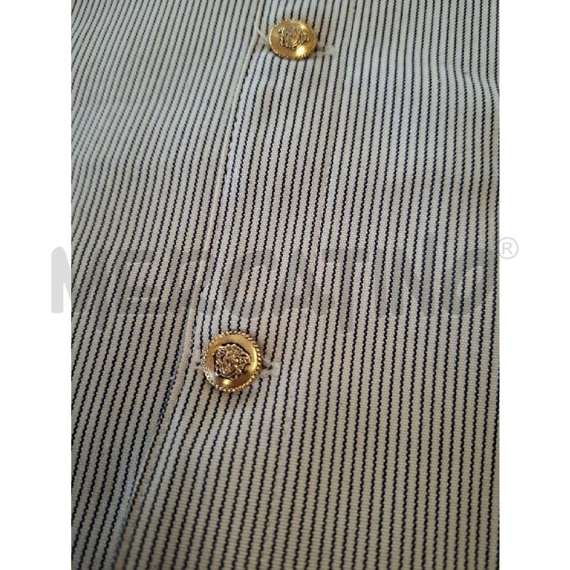 GILET UOMO RIGHE BEIGE BLU VERSACE TG.M | Mercatino dell'Usato Frossasco 3