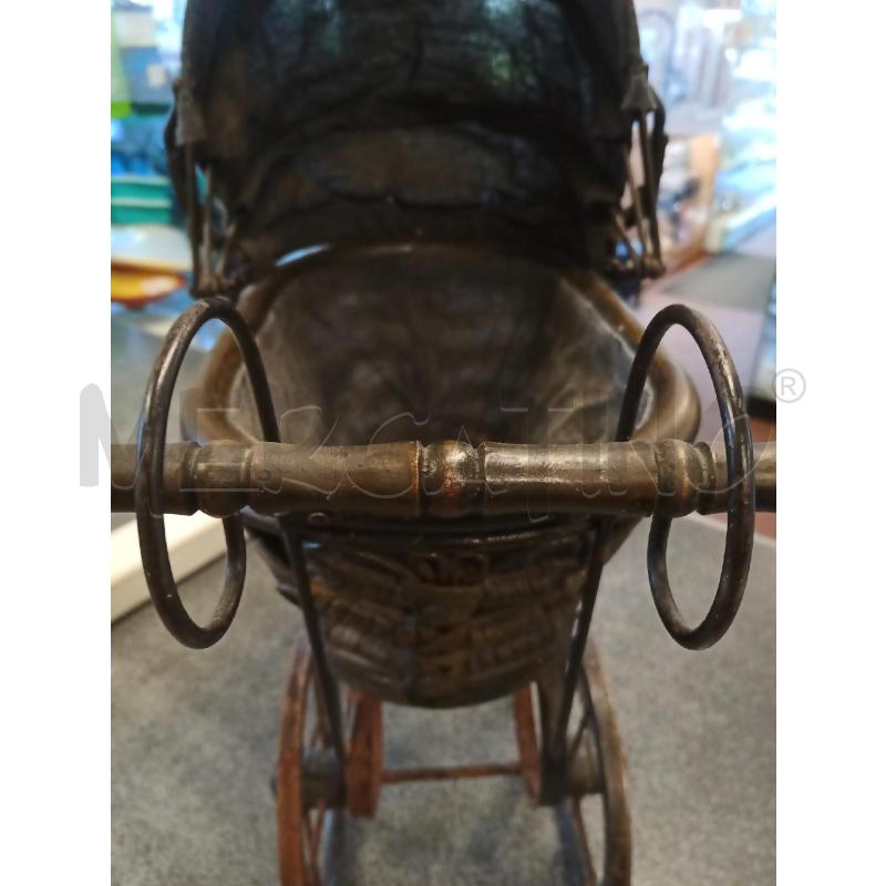 GIOCATTOLO CARROZZINA MET/LEGNO/STOFFA VINTAGE | Mercatino dell'Usato Frossasco 3