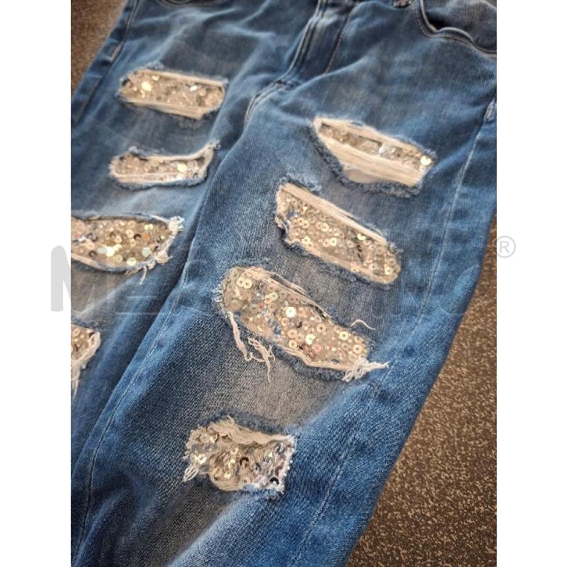 JEANS BAMBINO BLU LIU JO STRAPPI PAILL TG.S | Mercatino dell'Usato Frossasco 3
