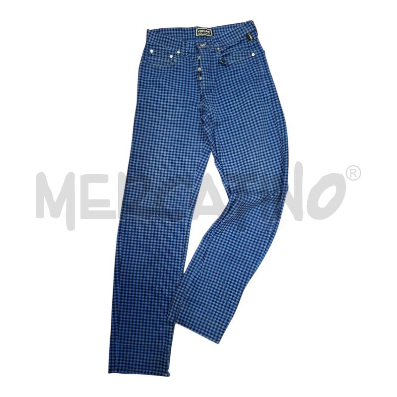 JEANS UOMO VERSACE QUADRI BLU NERI TG.44 | Mercatino dell'Usato Frossasco 1
