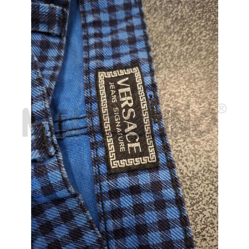 JEANS UOMO VERSACE QUADRI BLU NERI TG.44 | Mercatino dell'Usato Frossasco 3