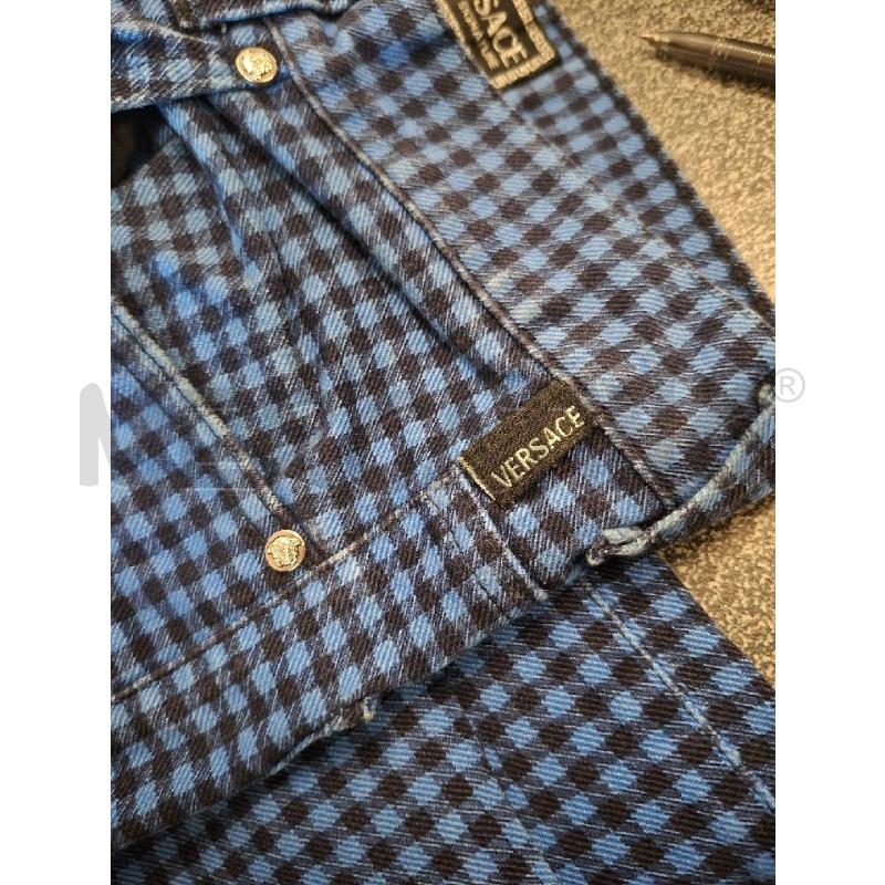 JEANS UOMO VERSACE QUADRI BLU NERI TG.44 | Mercatino dell'Usato Frossasco 5