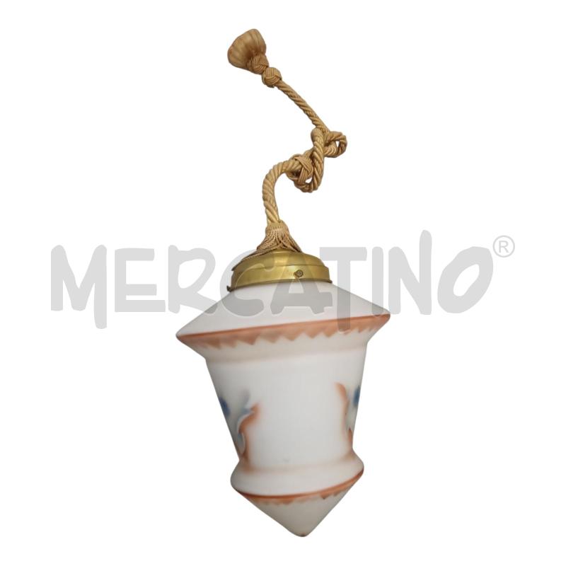 LAMPADARIO 1L VETRO DECORATO ART DECO | Mercatino dell'Usato Frossasco 1