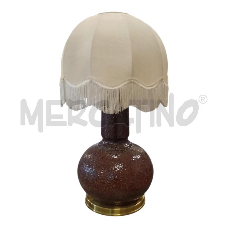 LAMPADA B/CER MARR P/BEIGE FRANGETTE | Mercatino dell'Usato Frossasco 1