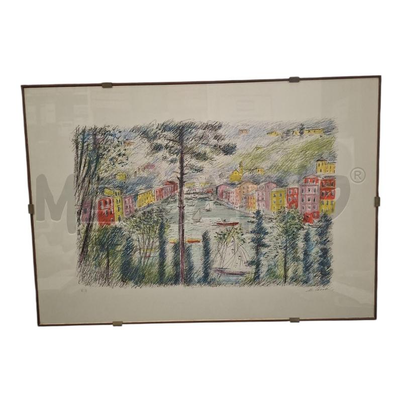 LITOGRAFIA 70X50 PAESAGGIO CASCELLA | Mercatino dell'Usato Frossasco 1
