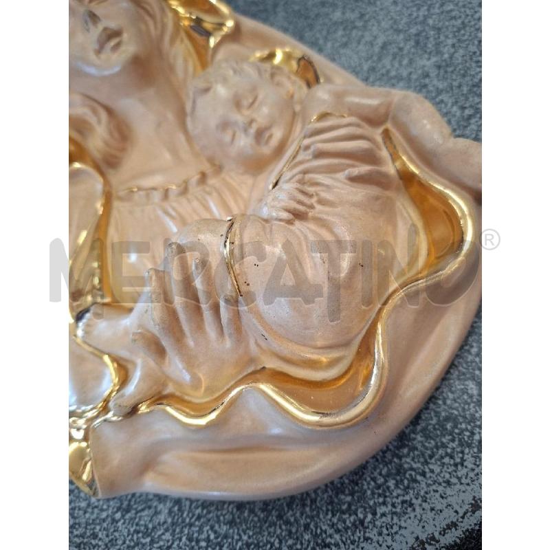 MADONNA 18X30 CER BEIGE/DORATA ITALY | Mercatino dell'Usato Frossasco 4