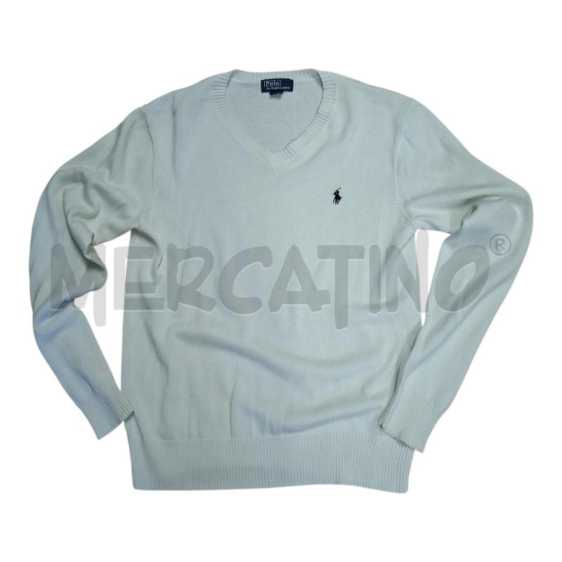 MAGLIA BAMBINO RALPH LAUREN SC V BCO TG.12/14ANNI | Mercatino dell'Usato Frossasco 1