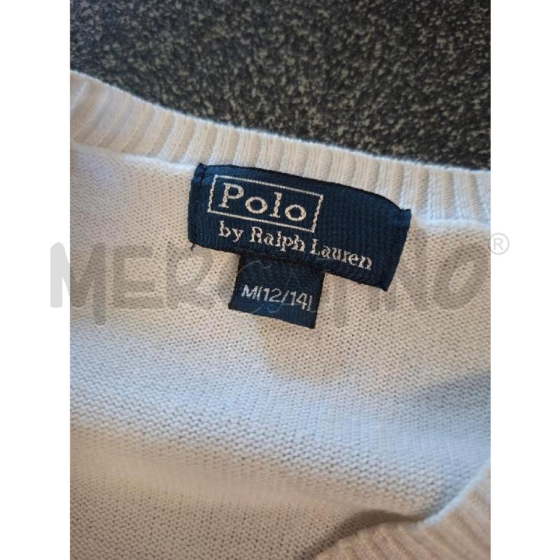 MAGLIA BAMBINO RALPH LAUREN SC V BCO TG.12/14ANNI | Mercatino dell'Usato Frossasco 3