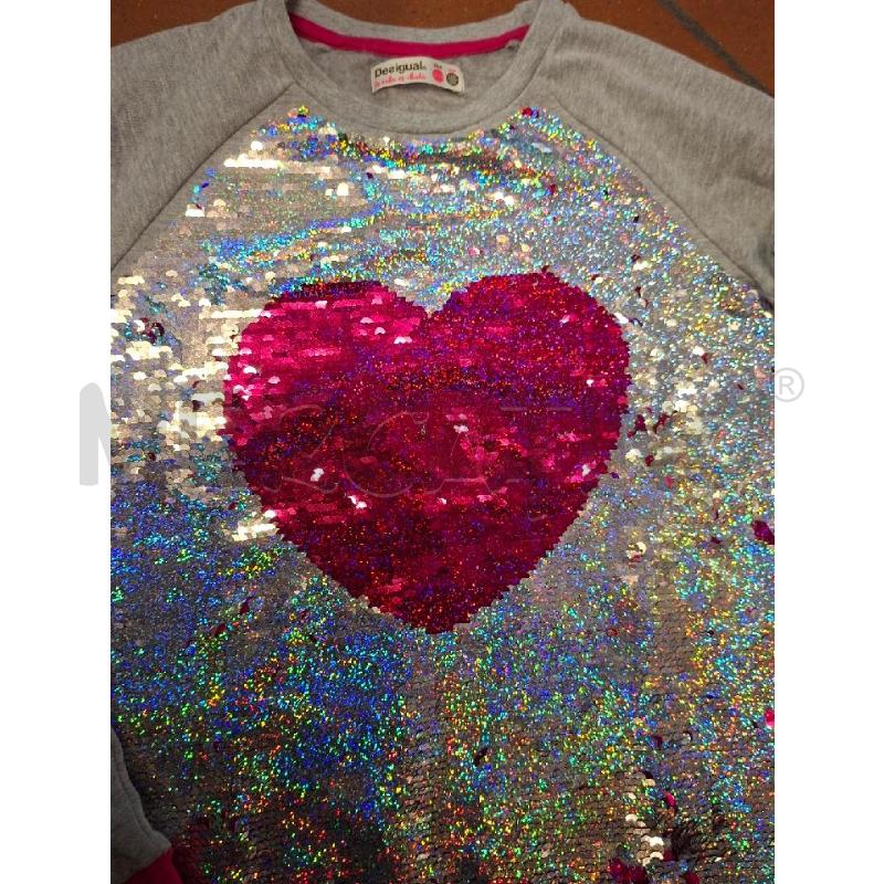 MAGLIA RAGAZZA DESIGUAL GRI PAILL FUXIA ARG. TG.13/14 | Mercatino dell'Usato Frossasco 3