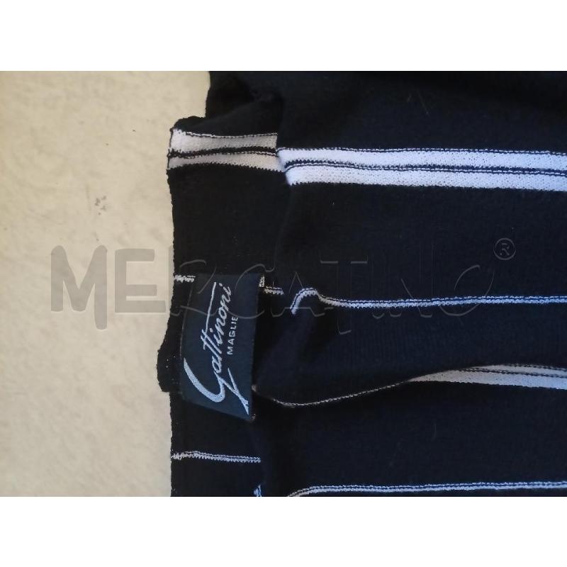MAGLIETTA DONNA NERA BCO GATTINONI MAGLIE TG.46 | Mercatino dell'Usato Frossasco 3