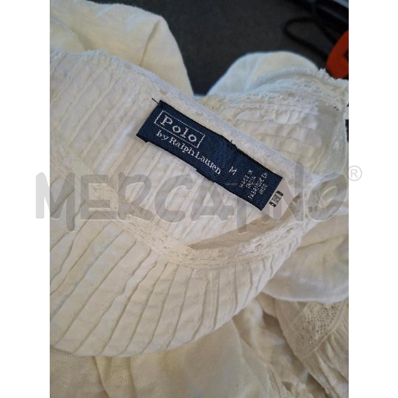 MAGLIETTA DONNA RALPH LAUREN BCO LINO TG.M | Mercatino dell'Usato Frossasco 2