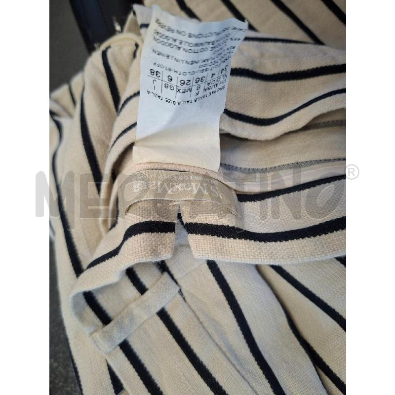 PANTALONE DONNA S' MAXMARABCO RIGHE BLU TG.38 | Mercatino dell'Usato Frossasco 2