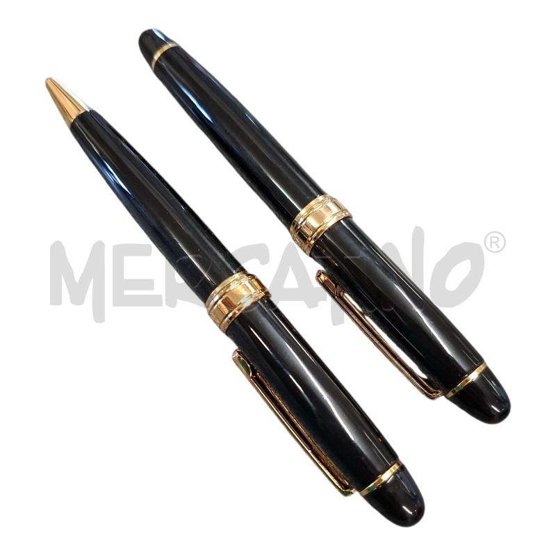 PENNA STILO+SFERA NERA/DORATA MON GENEVE | Mercatino dell'Usato Frossasco 1