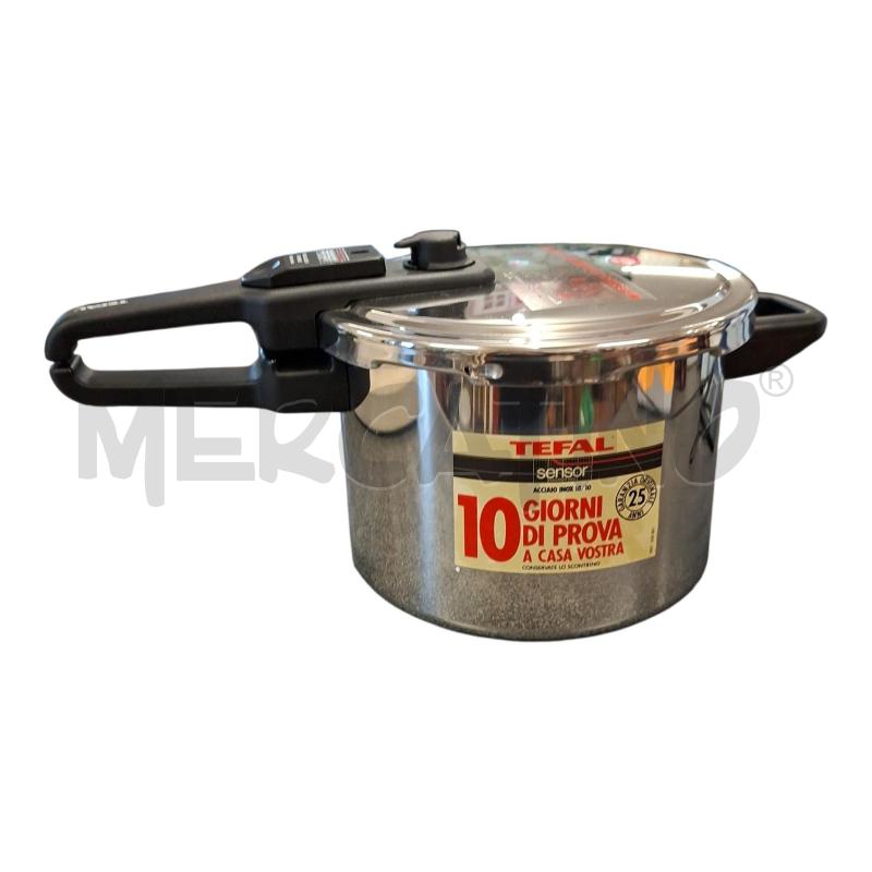 PENTOLA A PRESSIONE 6L TEFAL SENSOR C/CESTELLO | Mercatino dell'Usato Frossasco 1