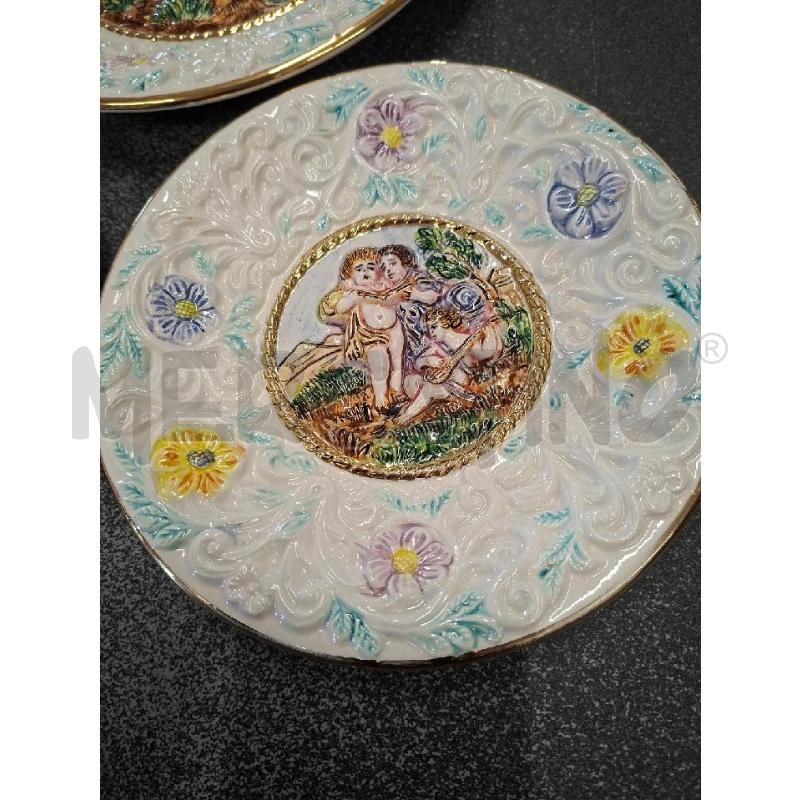 PIATTI 2+1 CER CAPODIMONTE DECORATIVI | Mercatino dell'Usato Frossasco 2