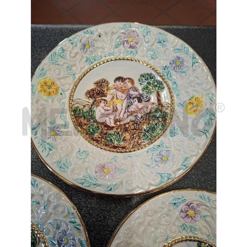 PIATTI 2+1 CER CAPODIMONTE DECORATIVI | Mercatino dell'Usato Frossasco 3