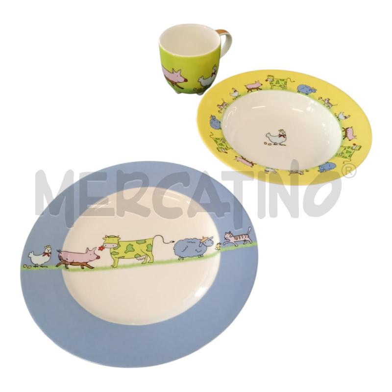 PIATTO PZ.2+TAZZA CER ANIMALI COL VILLEROY&BOCH | Mercatino dell'Usato Frossasco 1