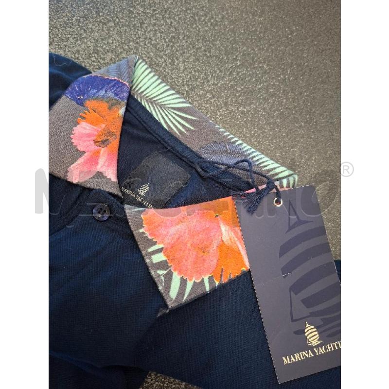 POLO UOMO MARINA YACHTING BLU COLLETTO FIORI  | Mercatino dell'Usato Frossasco 2