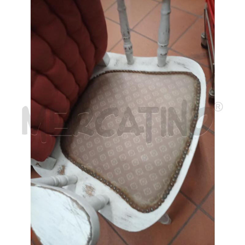 POLTRONA LE.BCO SHABBY C/CUSCINI ROSSI | Mercatino dell'Usato Frossasco 2