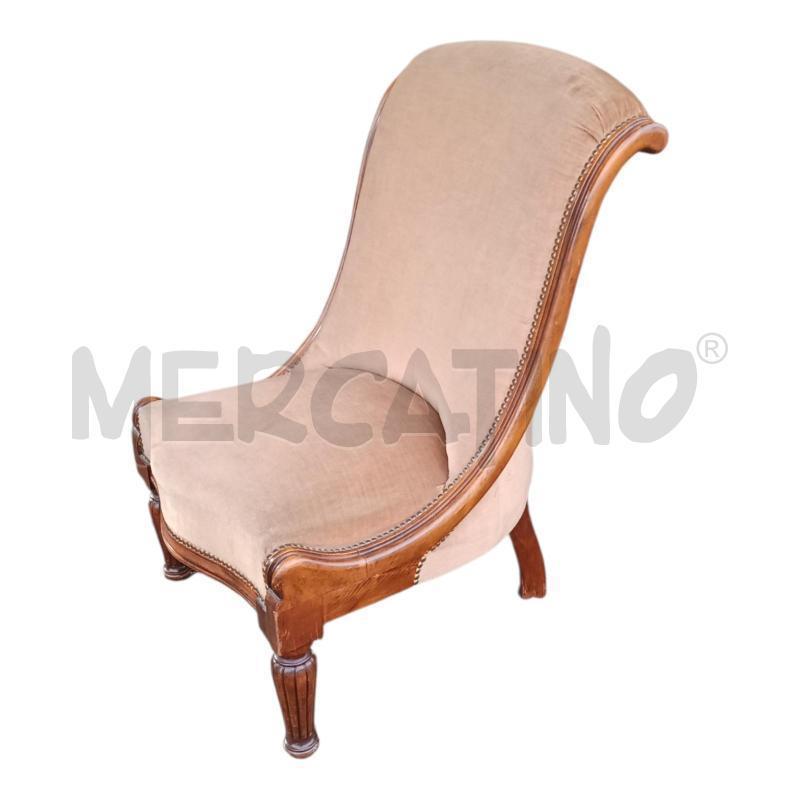 POLTRONA LEGNO TESS BEIGE | Mercatino dell'Usato Frossasco 1