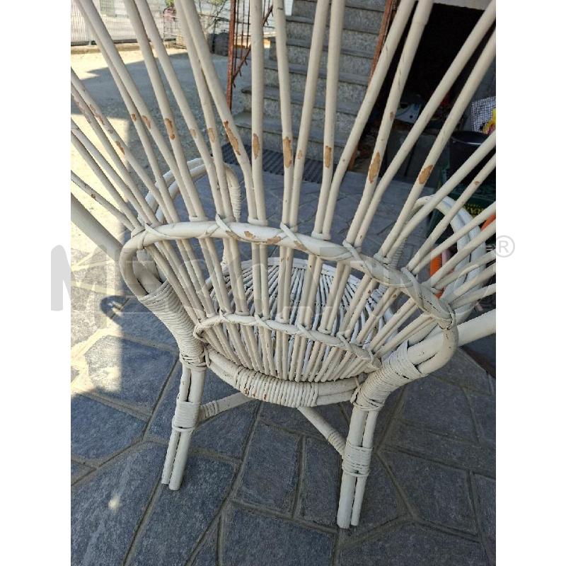 POLTRONA VIMINI BIANCO | Mercatino dell'Usato Frossasco 3