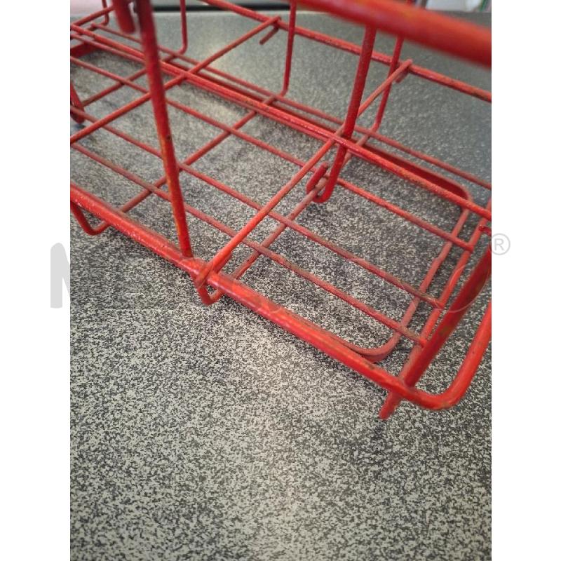 PORTA BOTTIGLIE 8P MET ROSSO VINTAGE | Mercatino dell'Usato Frossasco 2