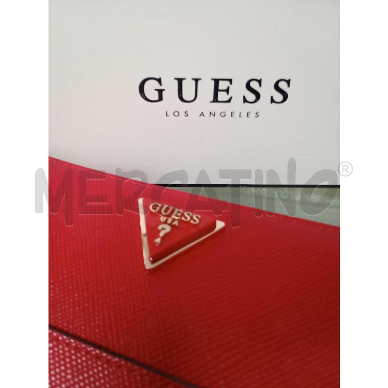 PORTA FOGLIO/POCHETTE ROSSO GUESS ROMAN RED | Mercatino dell'Usato Frossasco 2