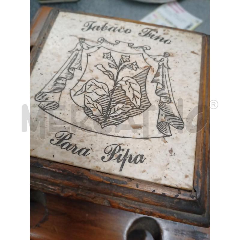 PORTA PIPE 8P LEGNO 26X26X20 TABACO FINO | Mercatino dell'Usato Frossasco 2