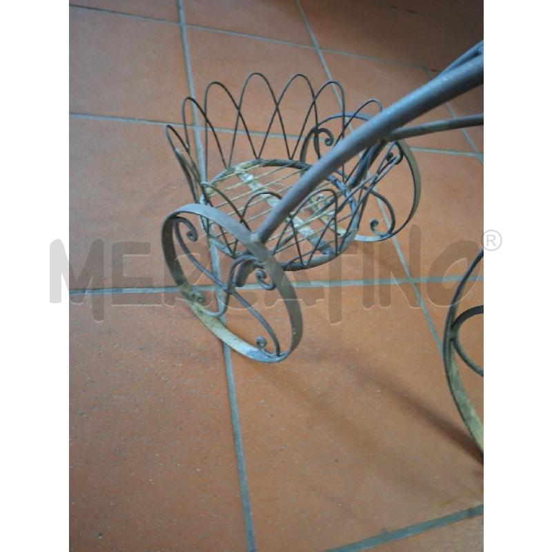 PORTA VASI 3P F/TRICICLO MET MARR | Mercatino dell'Usato Frossasco 2