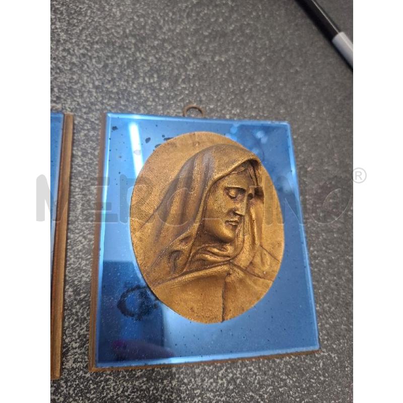 QUADRETTI PZ.2 10X13 CON DIFETTO CRISTO/MADONNA SPECCHIO BLU | Mercatino dell'Usato Frossasco 3