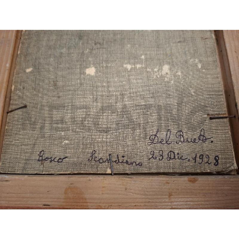 QUADRETTO 25X34 TELA DIPINTA 1928 PECORE | Mercatino dell'Usato Frossasco 3