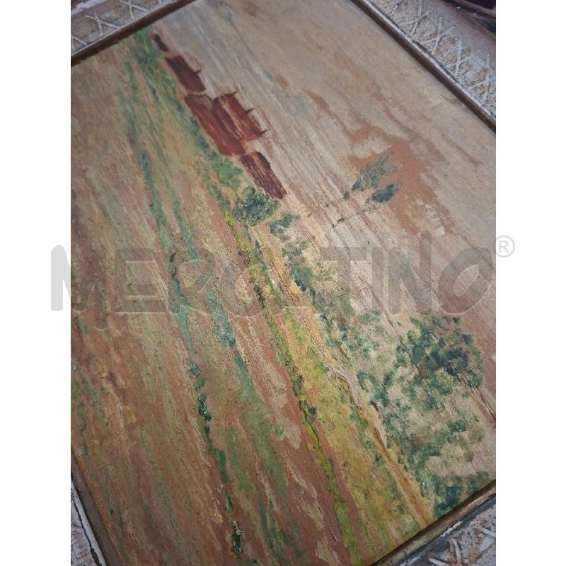 QUADRETTO 37X20 CORN LEGNO DIPINTO PAESAGGIO | Mercatino dell'Usato Frossasco 2