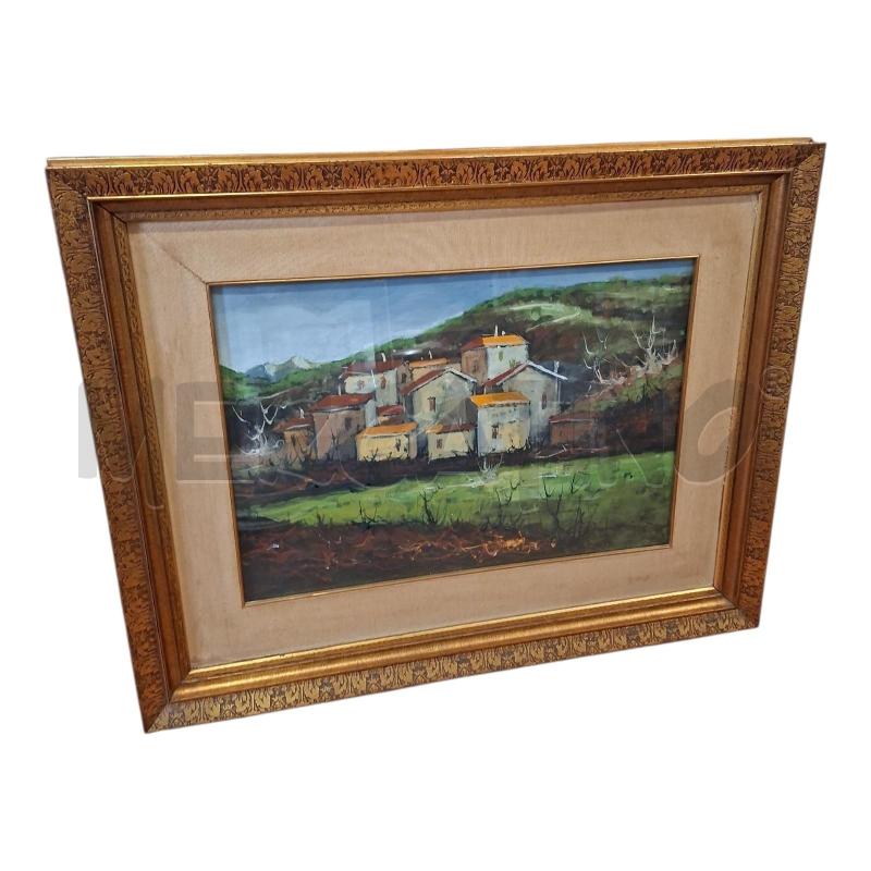 QUADRO 101X81 OLIO SU TELA CON FIRMA E AUTENTICA | Mercatino dell'Usato Frossasco 1