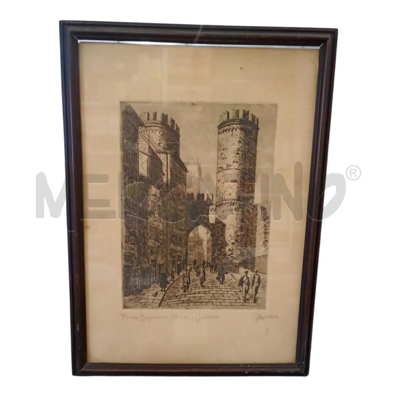 QUADRO 37X50 PORTA SOPRANA GENOVA G.MORENO | Mercatino dell'Usato Frossasco 1
