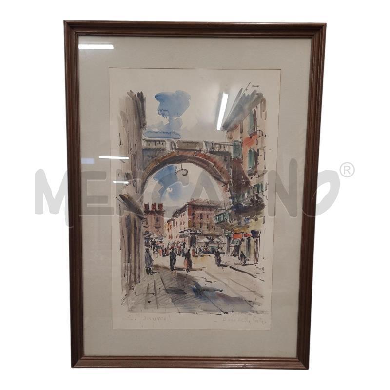QUADRO 39X54 VERONA ARCO DELLA COSTA SERGIO MANFREDI | Mercatino dell'Usato Frossasco 1