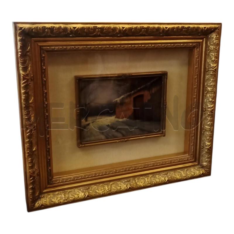 QUADRO 40X35 OLIO SU MASONITE NEVE G.COLMO | Mercatino dell'Usato Frossasco 1