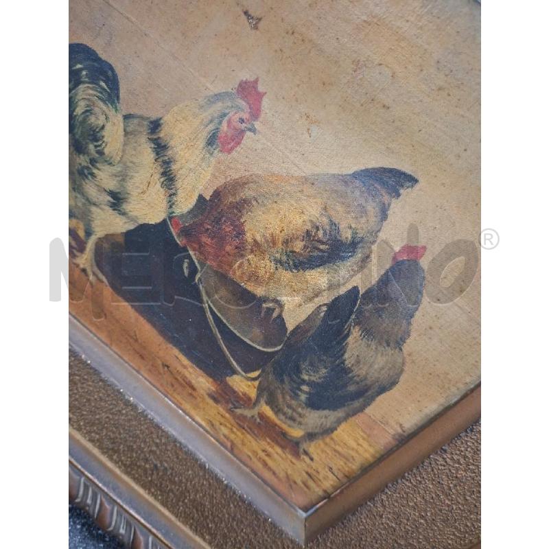QUADRO 42X35 GALLINE CORN DORATA CON FIRMA | Mercatino dell'Usato Frossasco 2