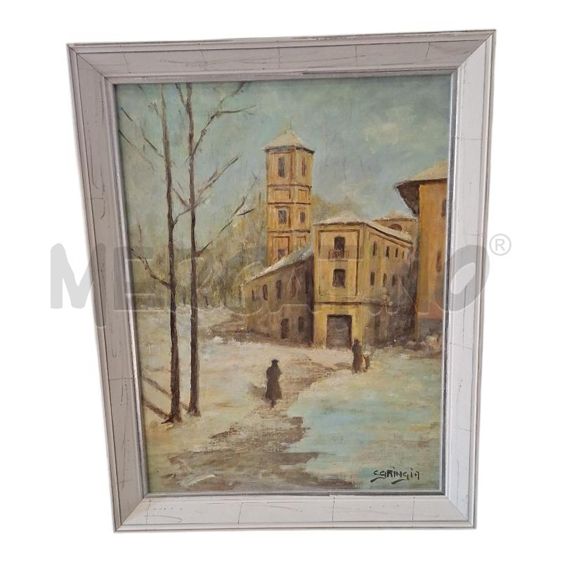 QUADRO 45X35 *GRINGIA*TIEPIDO SOLE OLIO SU CARTONE TELATO | Mercatino dell'Usato Frossasco 1