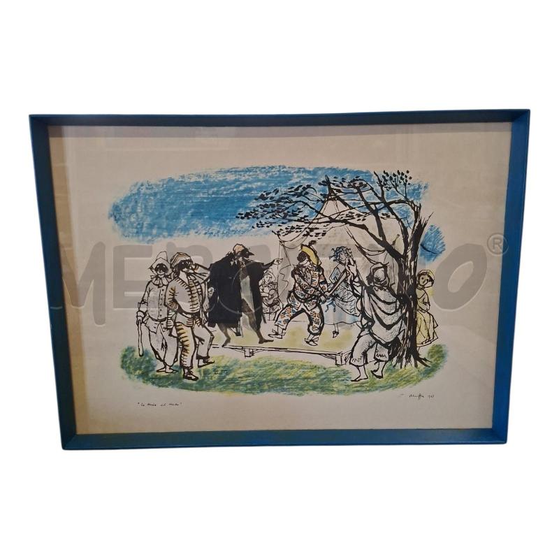 QUADRO 50X35 LA TENDA DEL TEATRO MUTTI LITOGRAFIA | Mercatino dell'Usato Frossasco 1