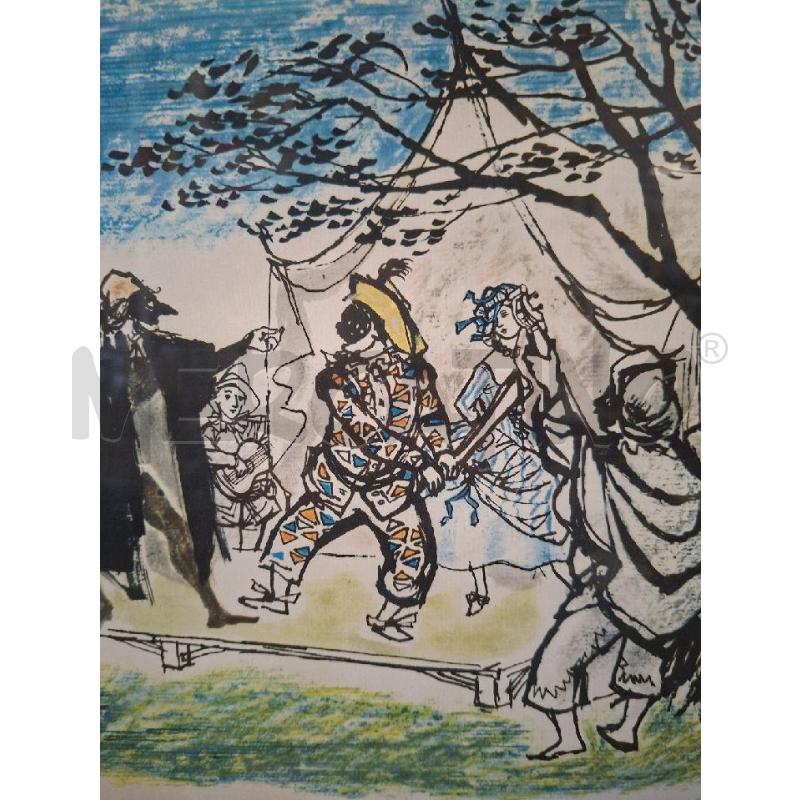 QUADRO 50X35 LA TENDA DEL TEATRO MUTTI LITOGRAFIA | Mercatino dell'Usato Frossasco 4
