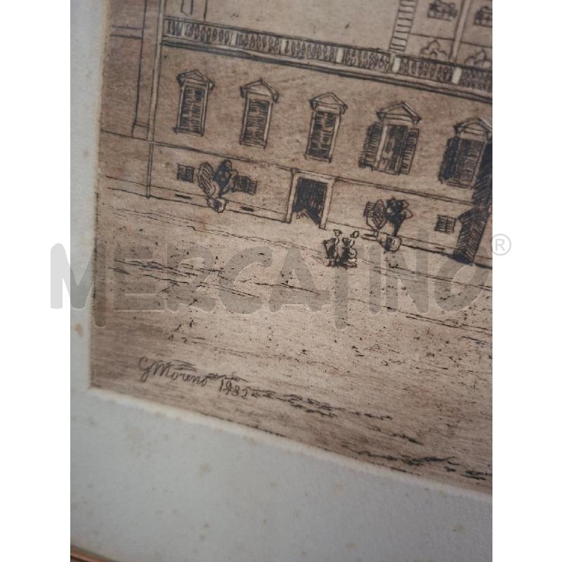 QUADRO 50X37 ACQUAFORTE G.MORENO 1932 | Mercatino dell'Usato Frossasco 4