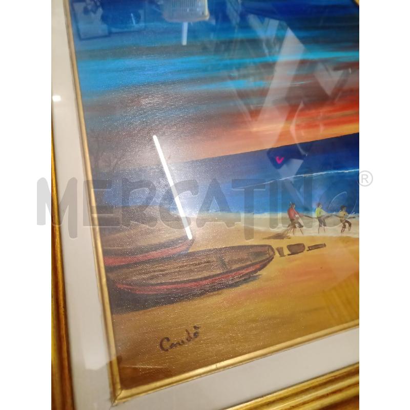 QUADRO 60X70 PAESAGGIO MARE OLIO CONDÒ | Mercatino dell'Usato Frossasco 2