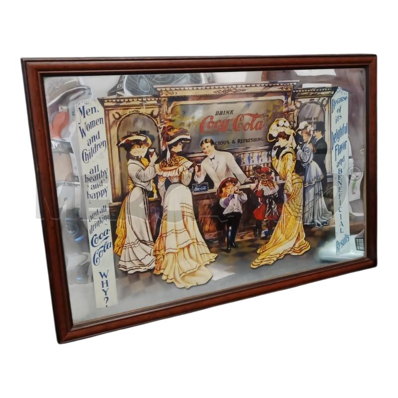 QUADRO 65X45 SPECCHIO COCACOLA FOURSTARSPUBBLICITA | Mercatino dell'Usato Frossasco 1