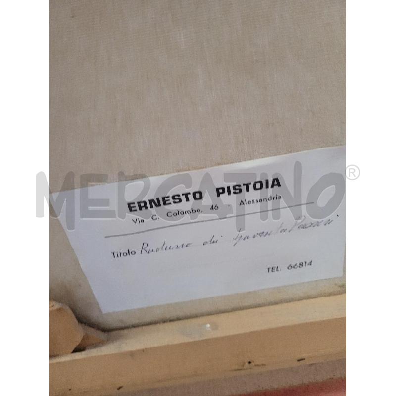 QUADRO 78X68 OLIO SU TELA E.PISTOIA RADUNO DI SPAVENTAPASSERI | Mercatino dell'Usato Frossasco 2